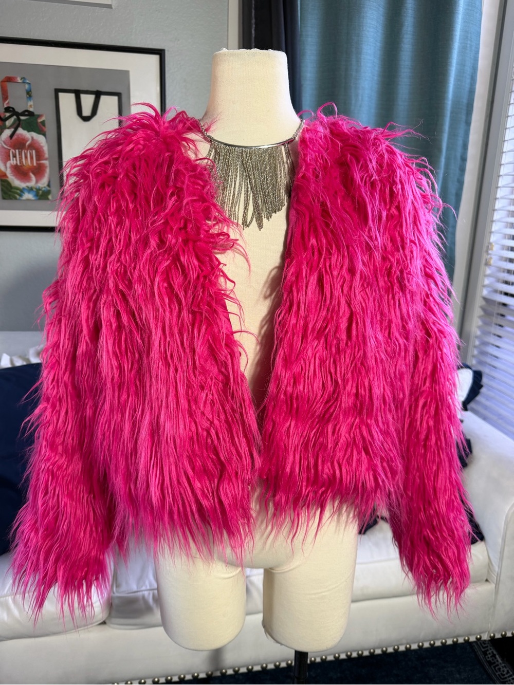 wild fable Hot Pink Faux Fur Teddy Jacket